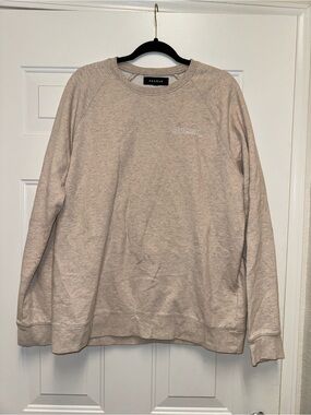 PacSun Beige Pullover Sweatshirt with Black Label 0164